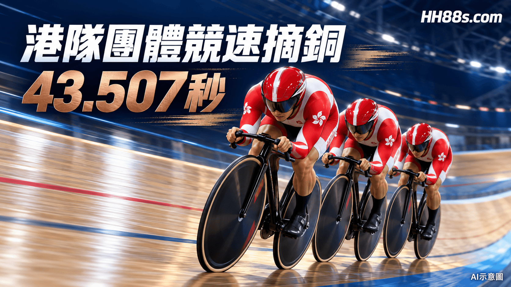 港隊男子團體競速摘銅|43.507秒創亞運歷史