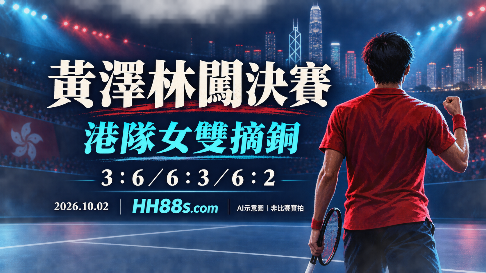 黃澤林反勝闖亞運決賽|港隊網球女雙摘銅封面圖