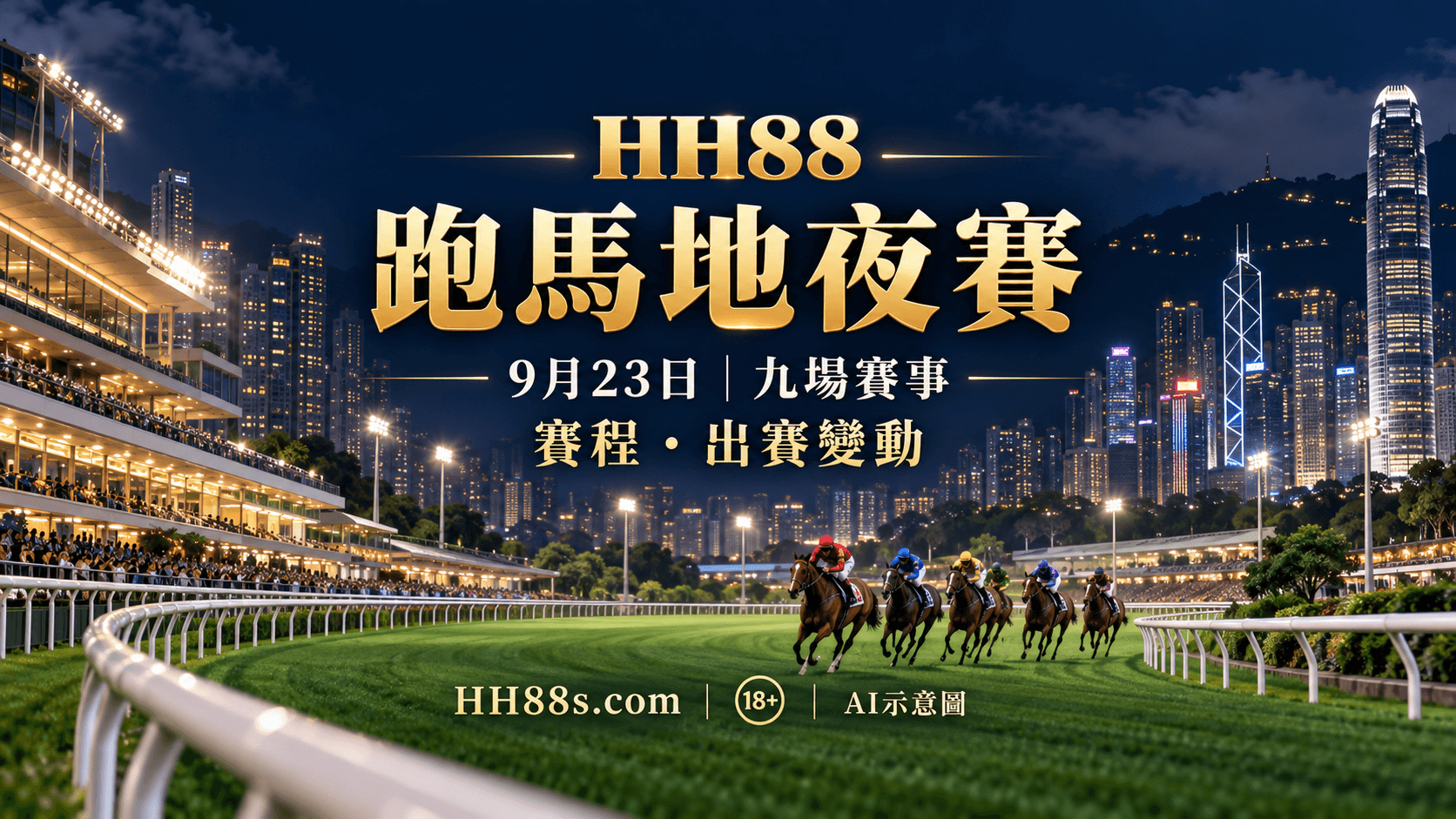 跑馬地夜賽|9月23日九場賽程與出賽變動整理